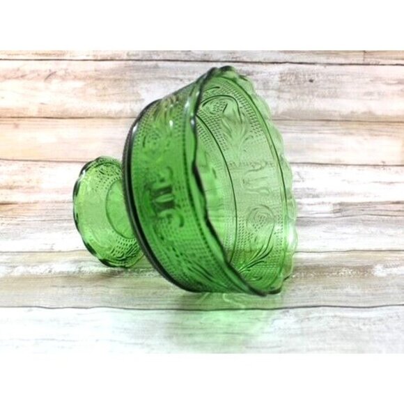 E.O. Brody Compote, Vintage 1960's, Green Glass Compote Dish Trinket - Picture 2 of 4